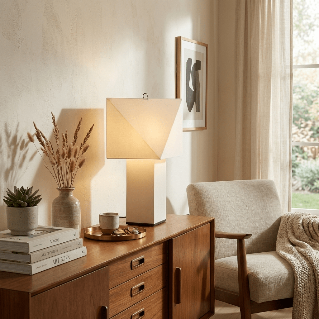 Quadrella Paper Shade Table Lamp - Vakkerlight