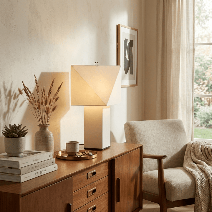 Quadrella Paper Shade Table Lamp - Vakkerlight