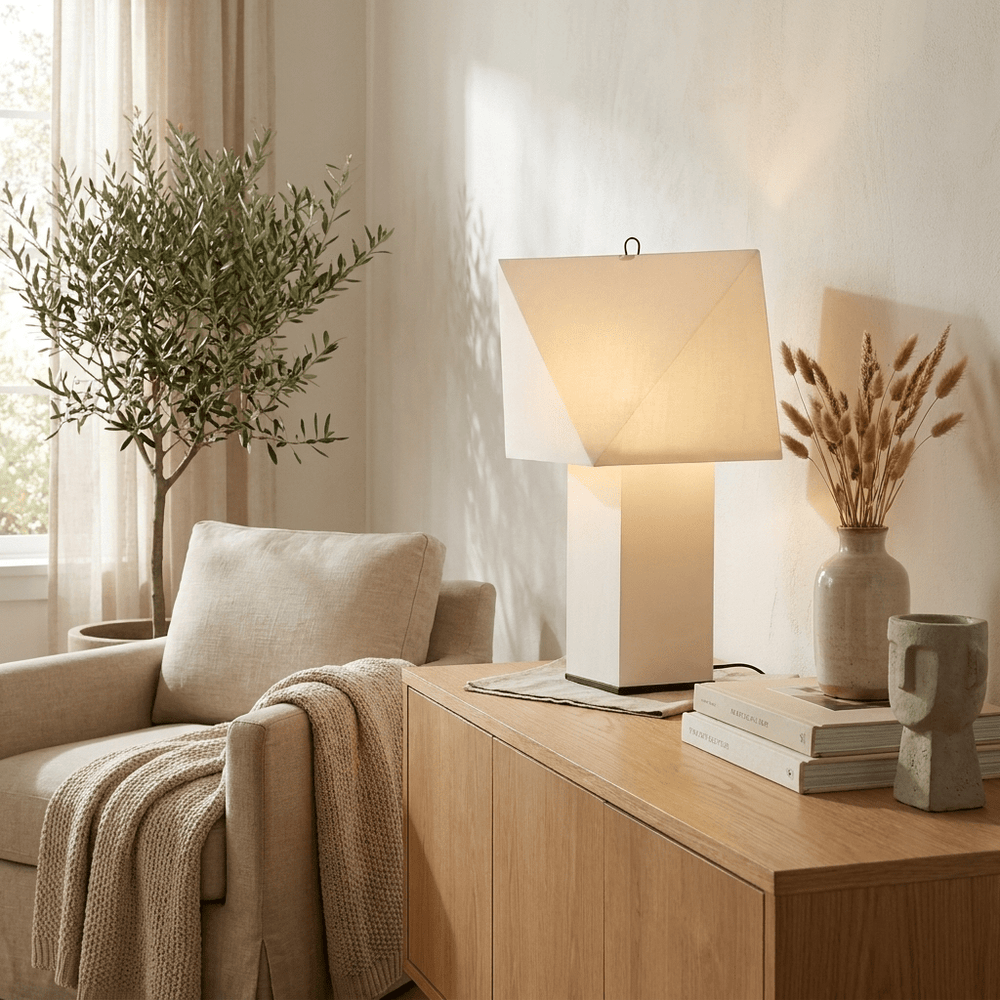 Quadrella Paper Shade Table Lamp - Vakkerlight