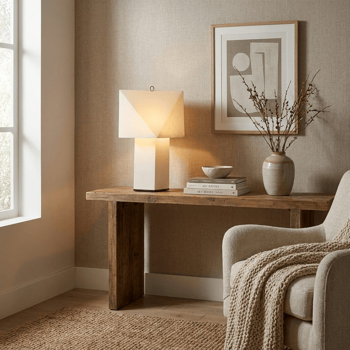 Quadrella Paper Shade Table Lamp - Vakkerlight