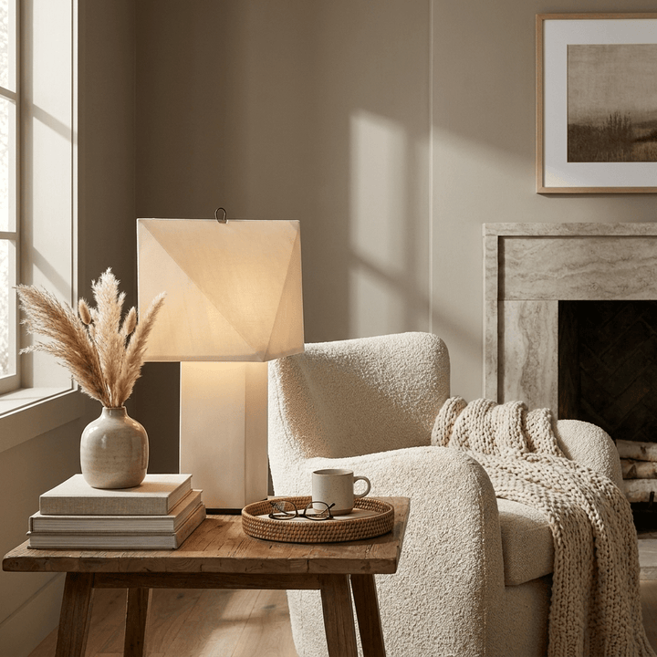 Quadrella Paper Shade Table Lamp - Vakkerlight