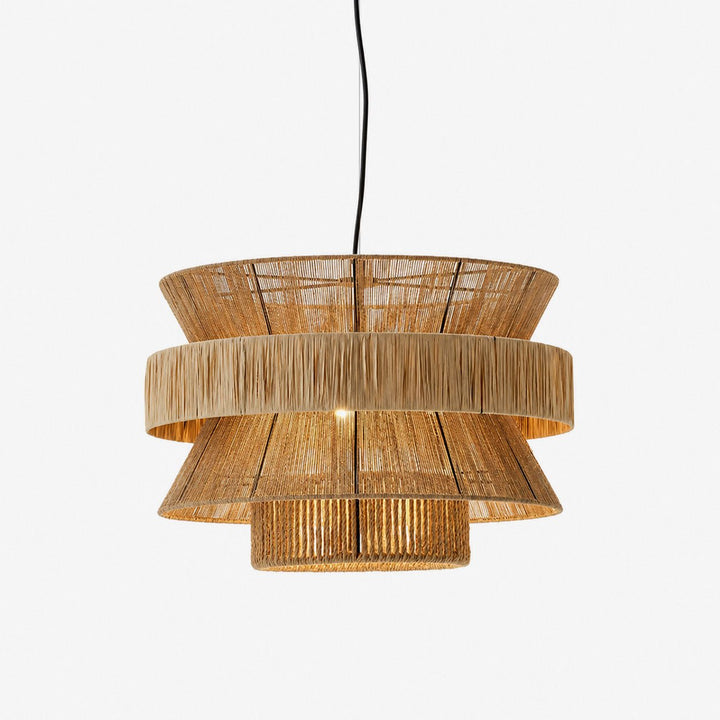 Raffia Jute Stacked Pendant Lamp - Vakkerlight
