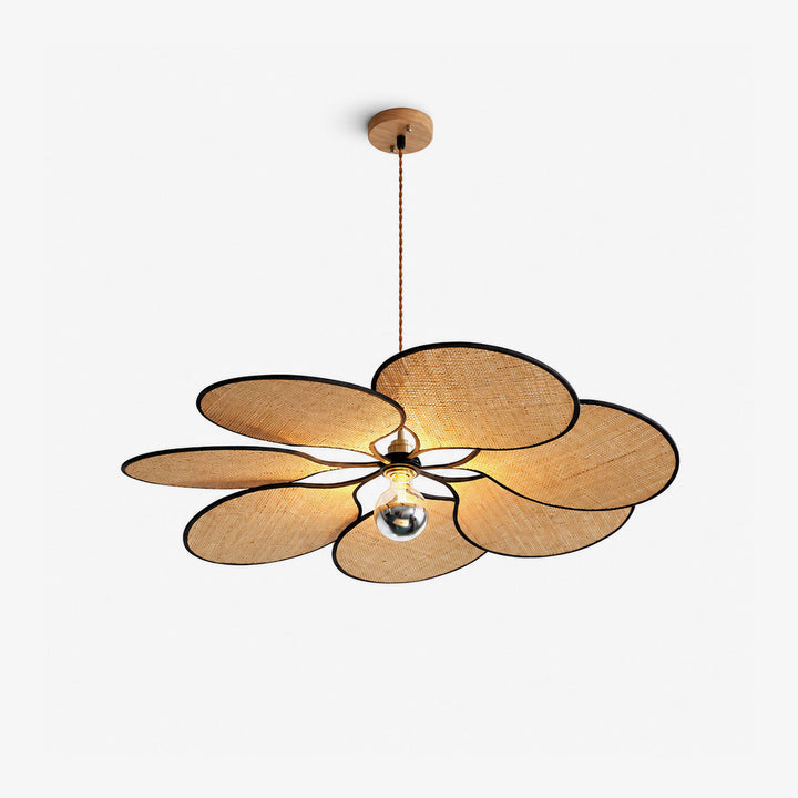 Raffia Petal Pendant Light