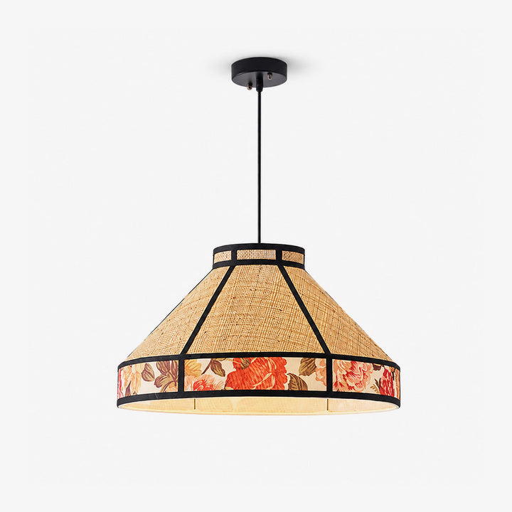Raffia Floral Pendant Lamp