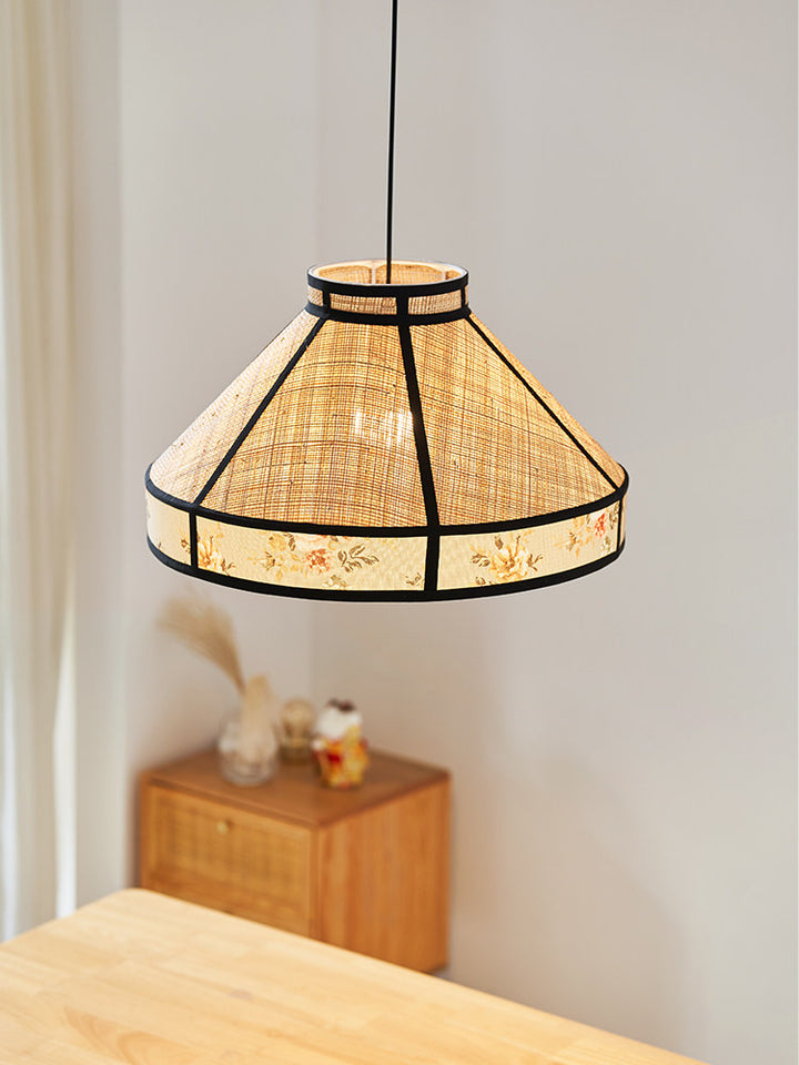 Raffia Floral Pendant Lamp