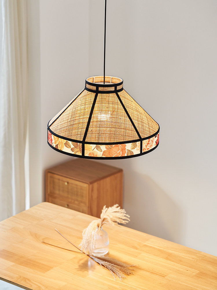 Raffia Floral Pendant Lamp