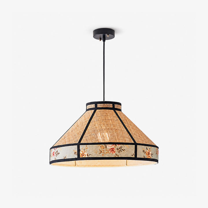 Raffia Floral Pendant Lamp