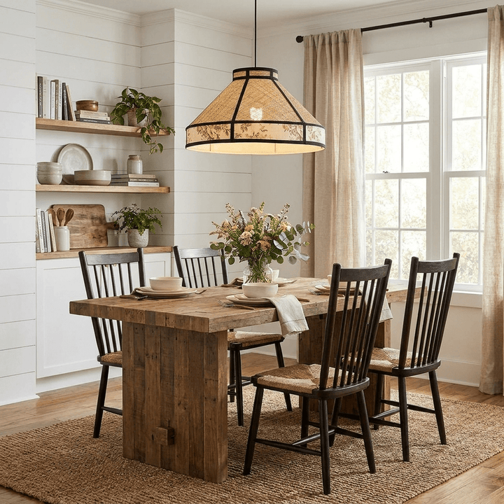 Raffia Floral Pendant Lamp - Vakkerlight
