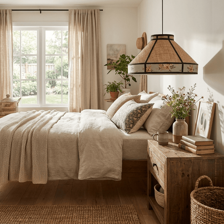 Raffia Floral Pendant Lamp - Vakkerlight
