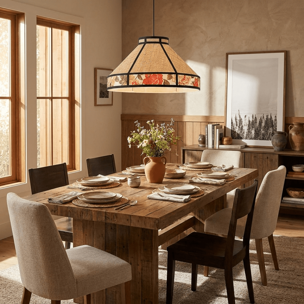 Raffia Floral Pendant Lamp - Vakkerlight