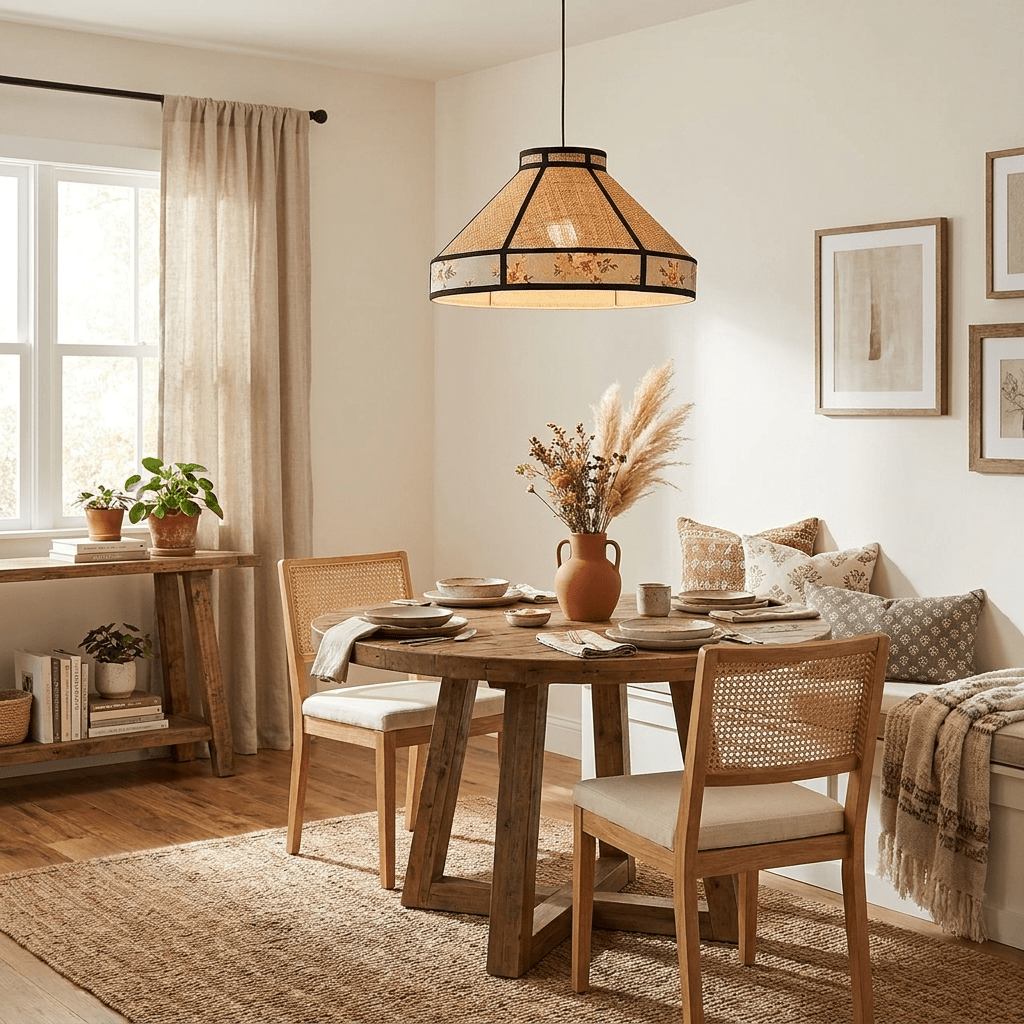 Raffia Floral Pendant Lamp - Vakkerlight