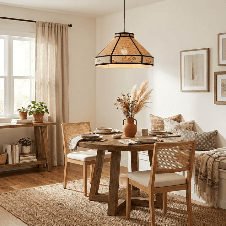 Raffia Floral Pendant Lamp - Vakkerlight