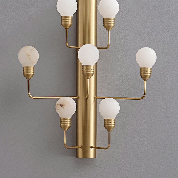 Raggiera Alabaster Globe Wall Sconce