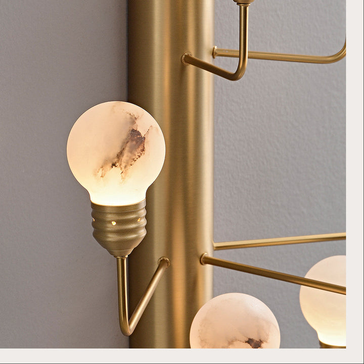 Raggiera Alabaster Globe Wall Sconce