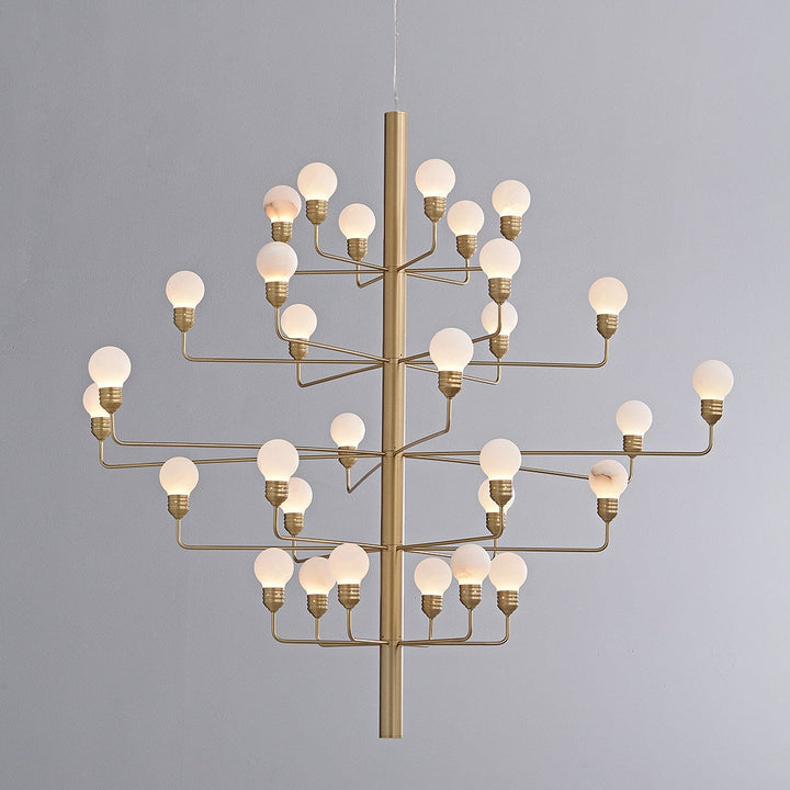 Raggiera Tiered Alabaster Globe Chandelier
