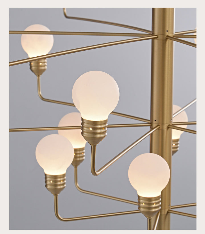 Raggiera Tiered Alabaster Globe Chandelier