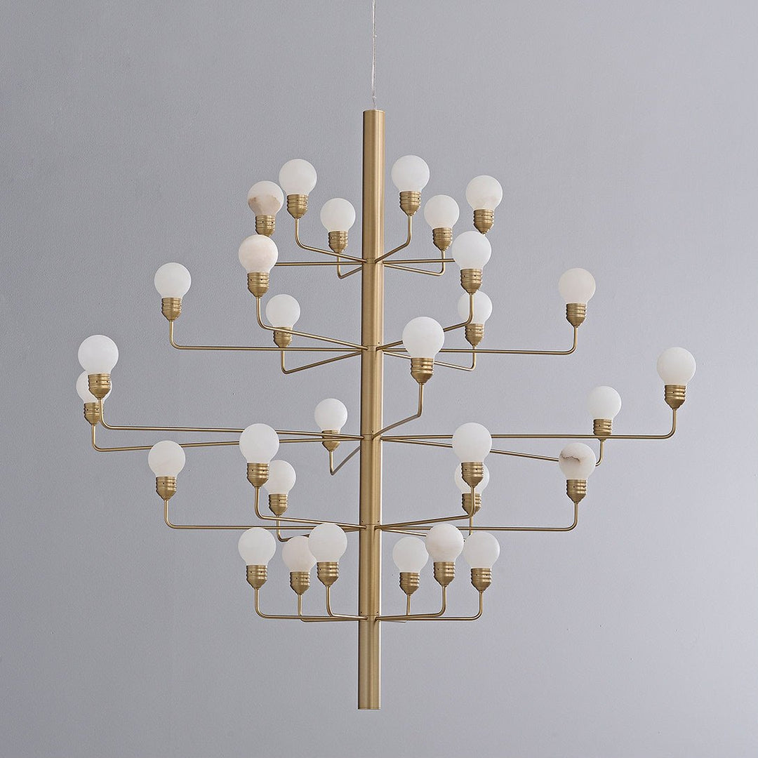 Raggiera Tiered Alabaster Globe Chandelier