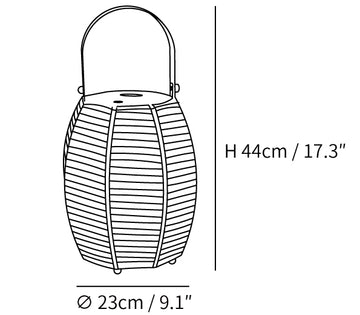 Lanterna Lampada da Tavolo con Batteria Integrata — Dimension drawings 2