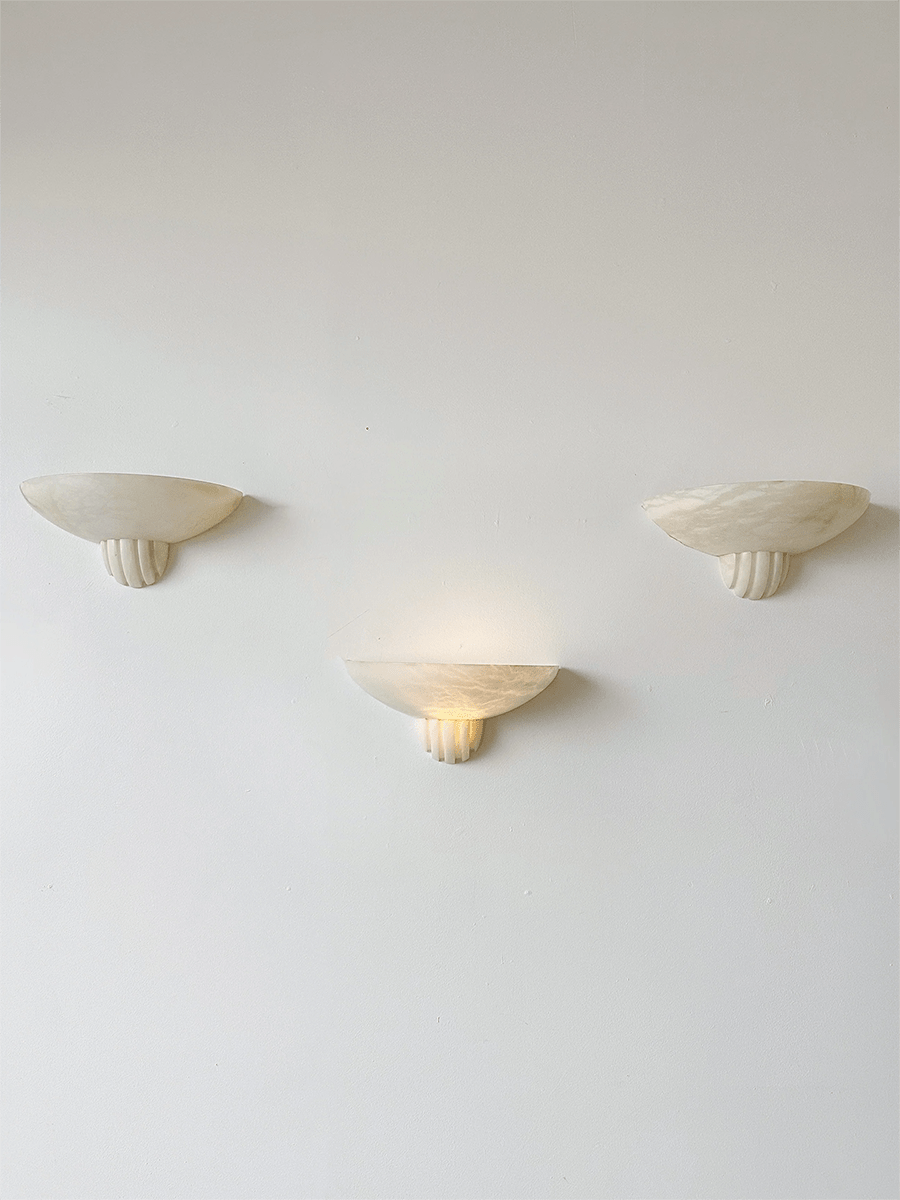 Rare Alabaster Wall Sconce - Vakkerlight