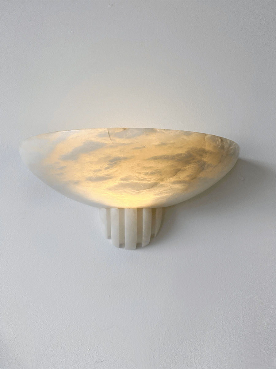 Rare Alabaster Wall Sconce - Vakkerlight