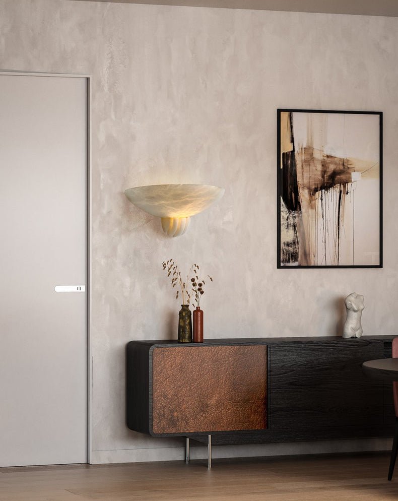 Rare Alabaster Wall Sconce - Vakkerlight