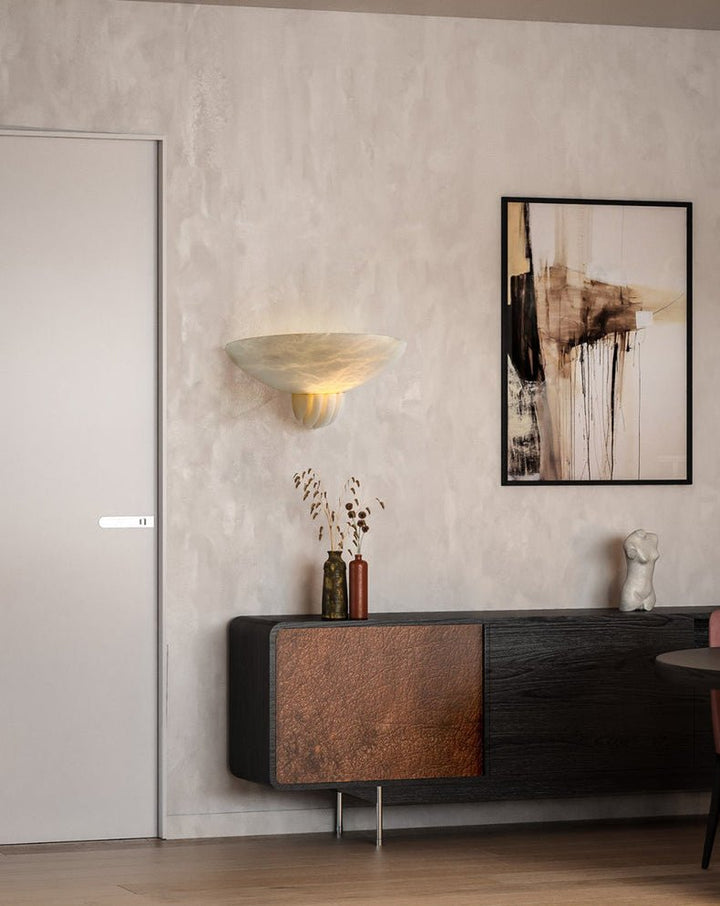 Rare Alabaster Wall Sconce - Vakkerlight