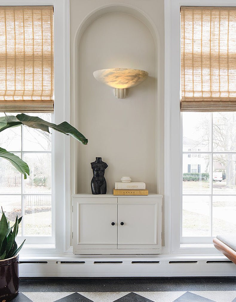 Rare Alabaster Wall Sconce - Vakkerlight