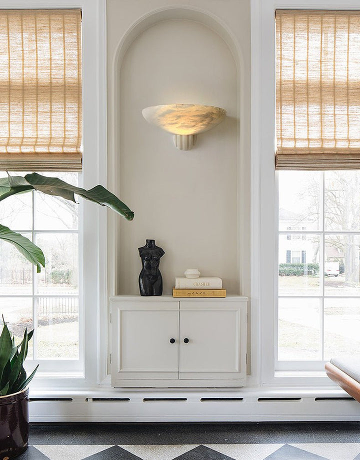 Rare Alabaster Wall Sconce - Vakkerlight