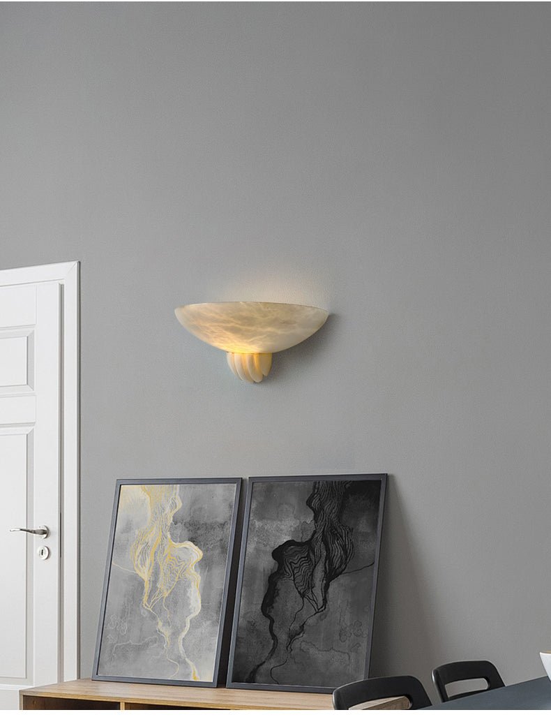 Rare Alabaster Wall Sconce - Vakkerlight