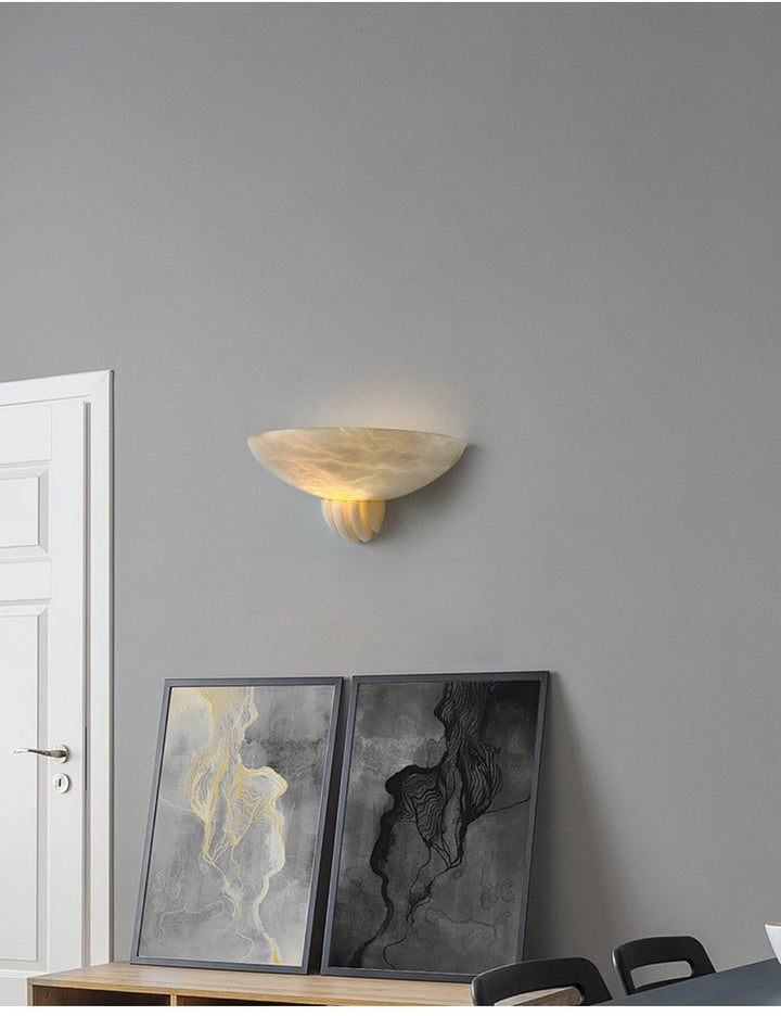 Rare Alabaster Wall Sconce - Vakkerlight