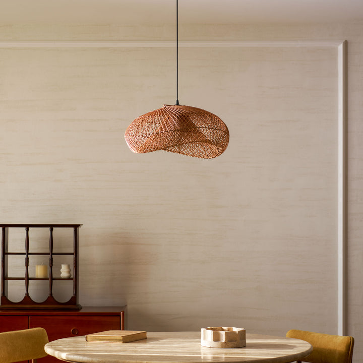 Rattan Wave Pendant Light - Vakkerlight