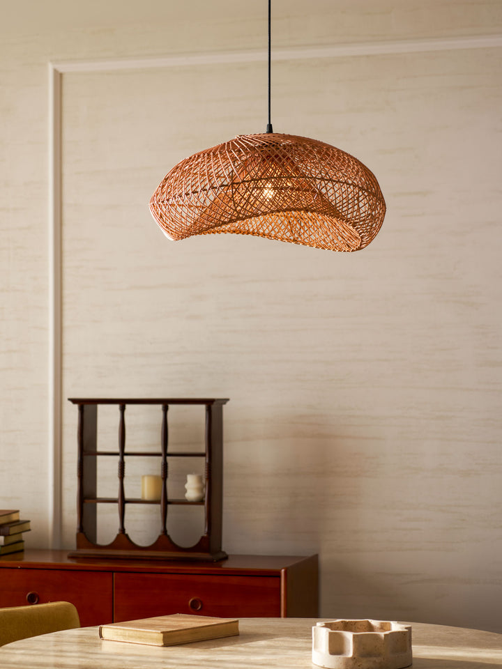 Rattan Wave Pendant Light - Vakkerlight