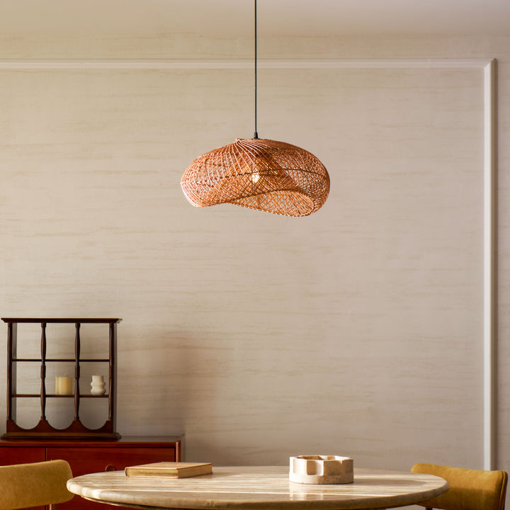 Rattan Wave Pendant Light - Vakkerlight