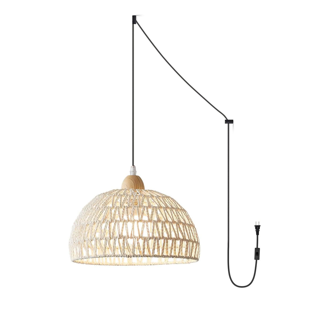 Rattan Arch Swag Pendant Lamp