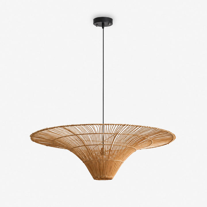 Rattan Coolie Hat Pendant Lamp