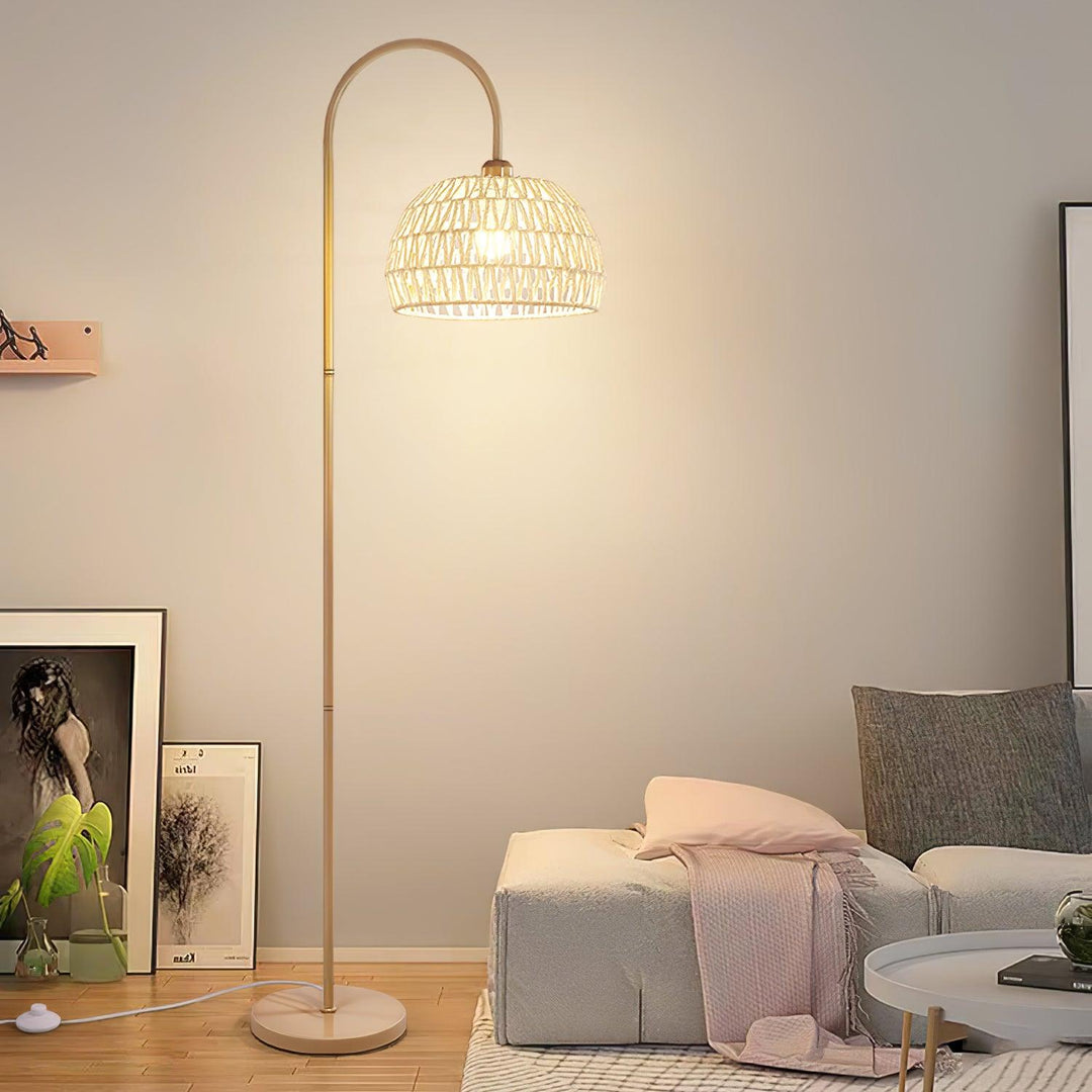 Rattan Arch Floor Lamp - Vakkerlight