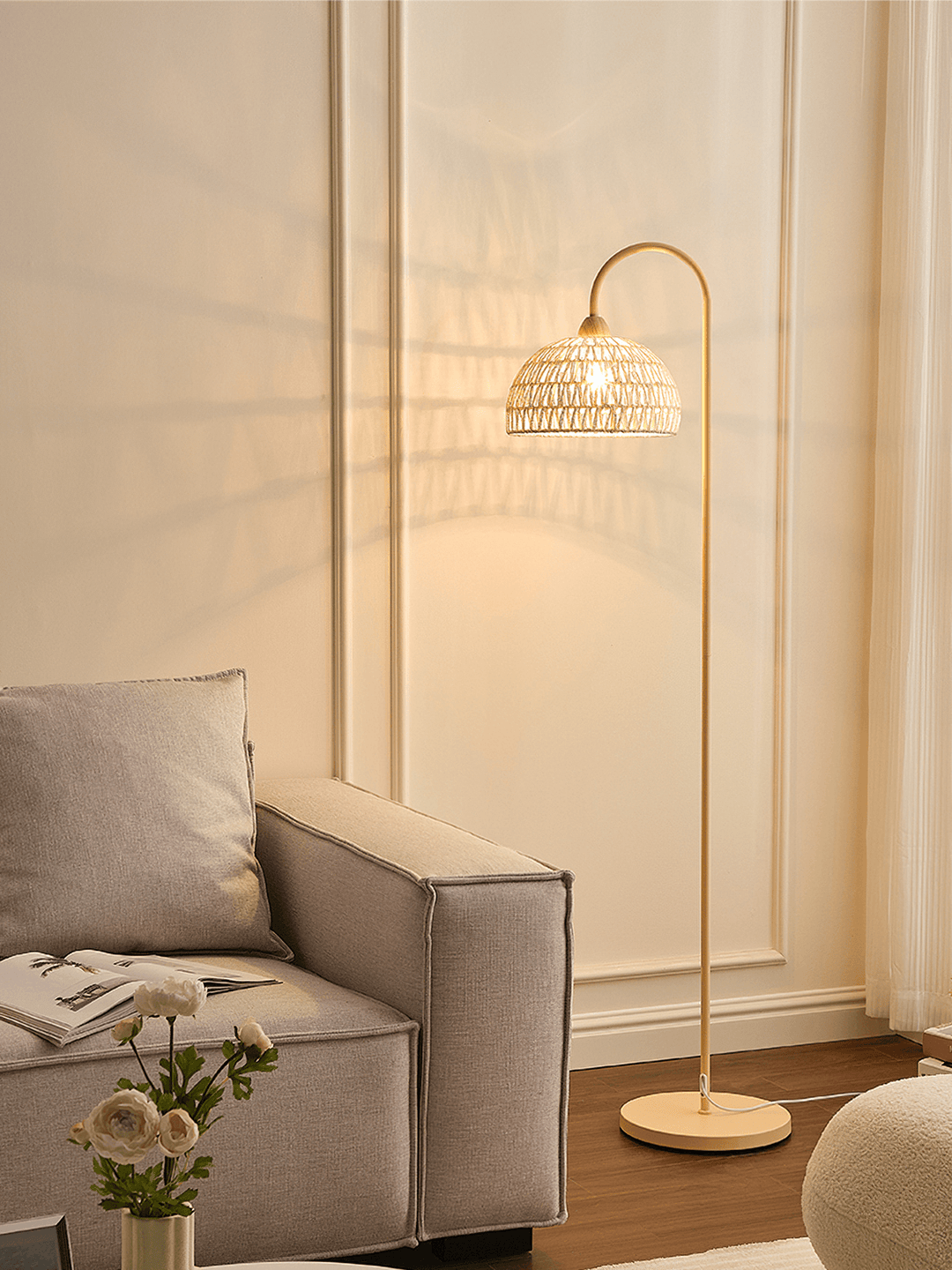 Rattan Arch Floor Lamp - Vakkerlight