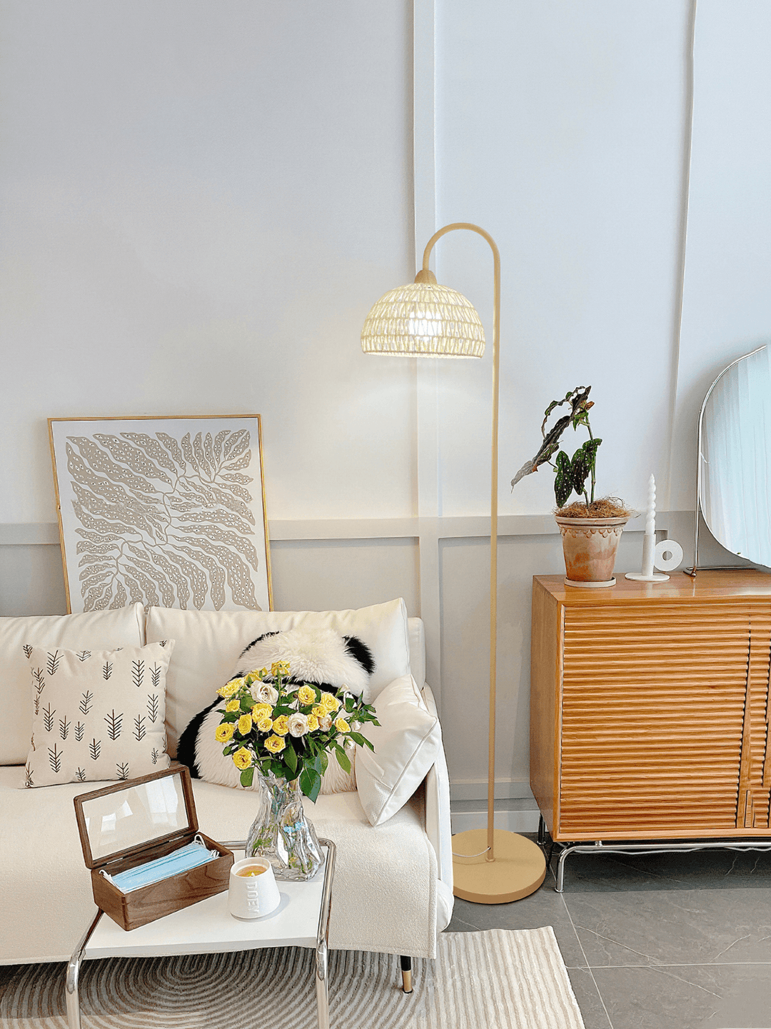 Rattan Arch Floor Lamp - Vakkerlight