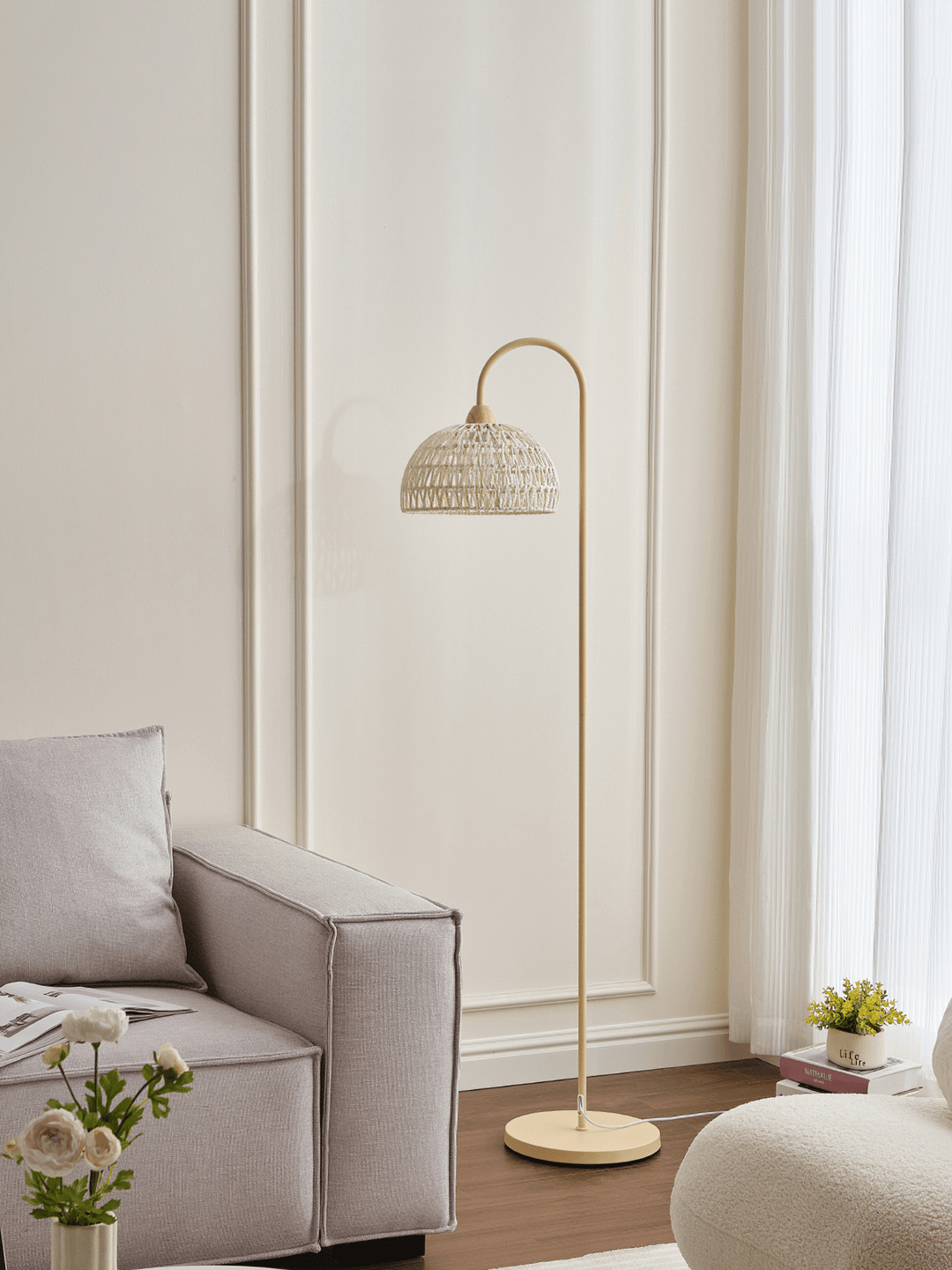 Rattan Arch Floor Lamp - Vakkerlight