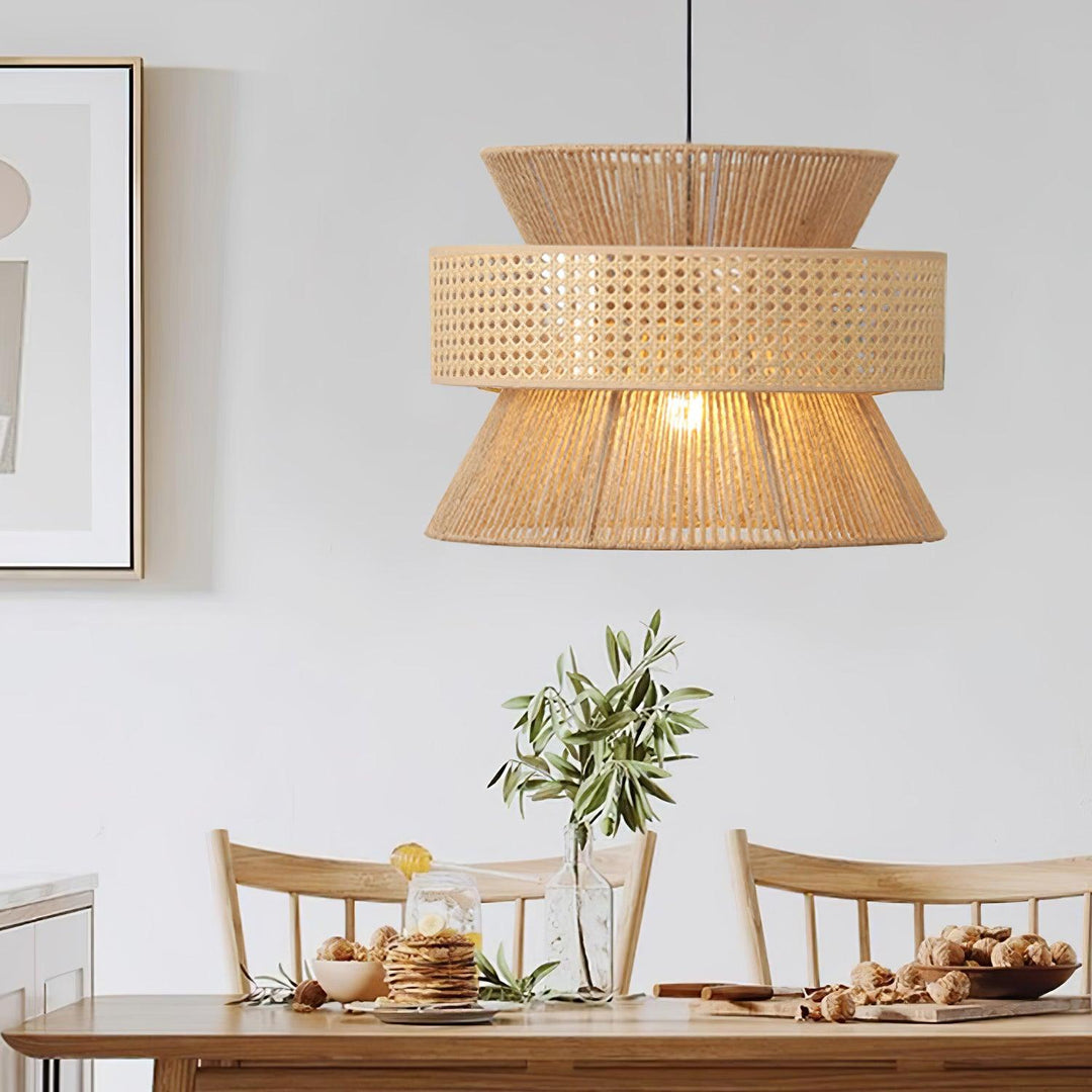 Rattan Bamboo Pendant Lamp - Vakkerlight