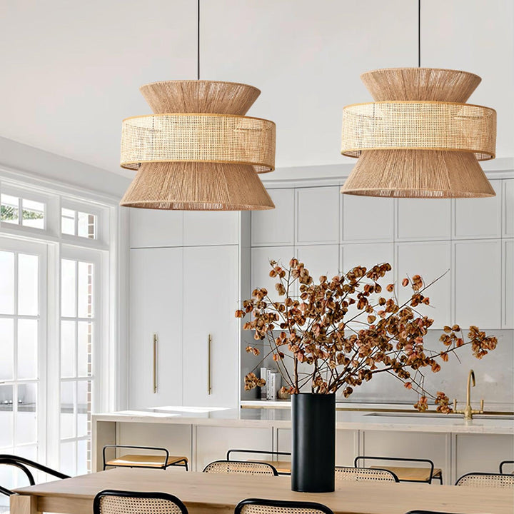 Rattan Bamboo Pendant Lamp - Vakkerlight