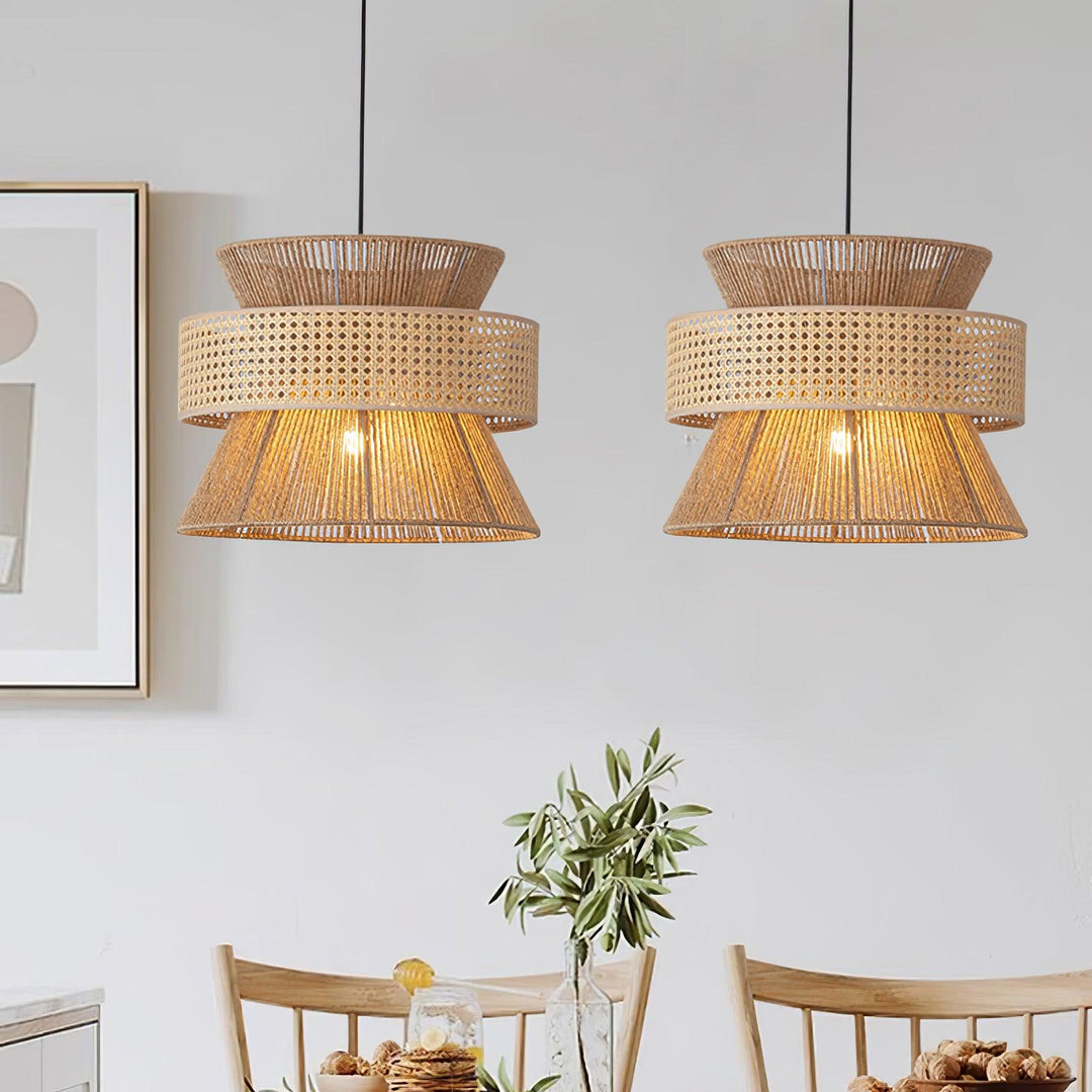 Rattan Bamboo Pendant Lamp - Vakkerlight