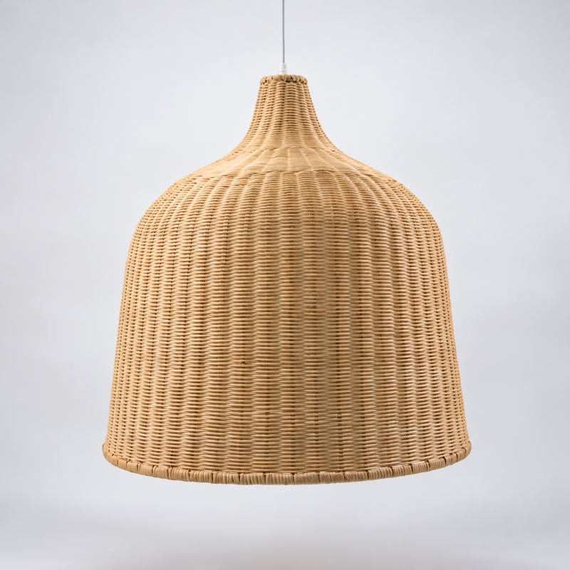 Candeeiro Pendente Rattan Bell