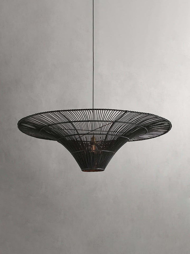 Rattan Coolie Hat Pendant Lamp