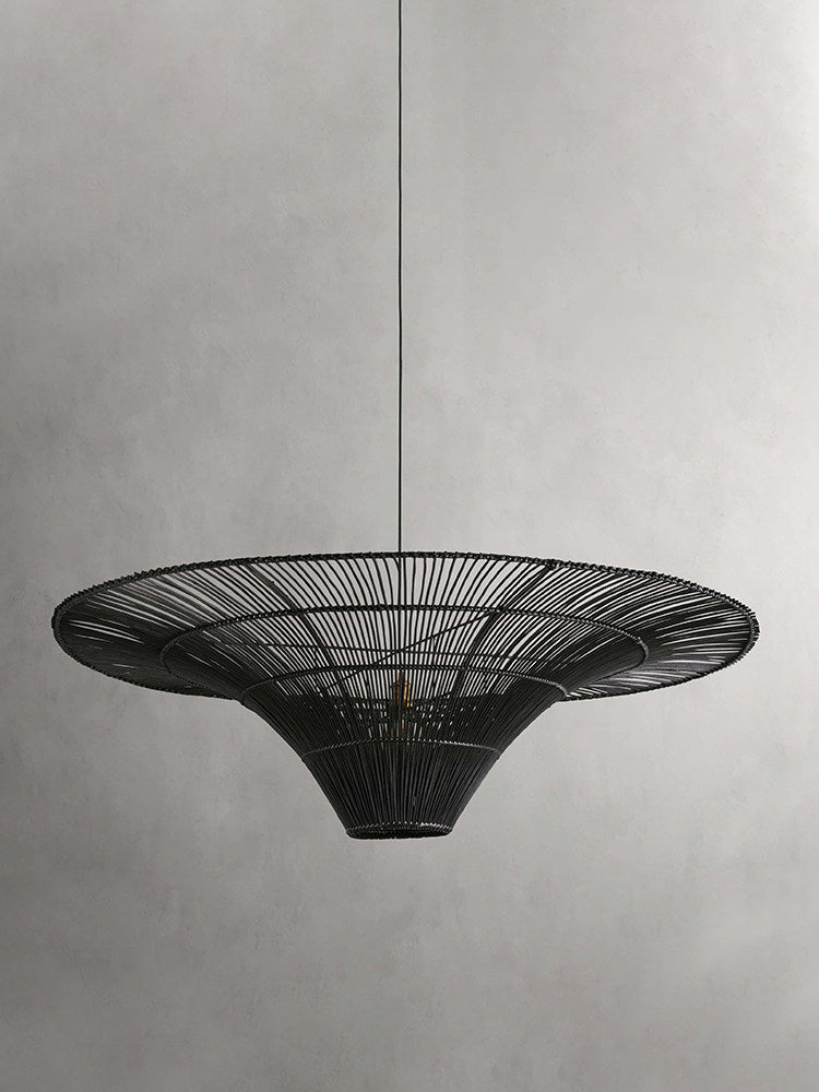 Rattan Coolie Hat Pendant Lamp