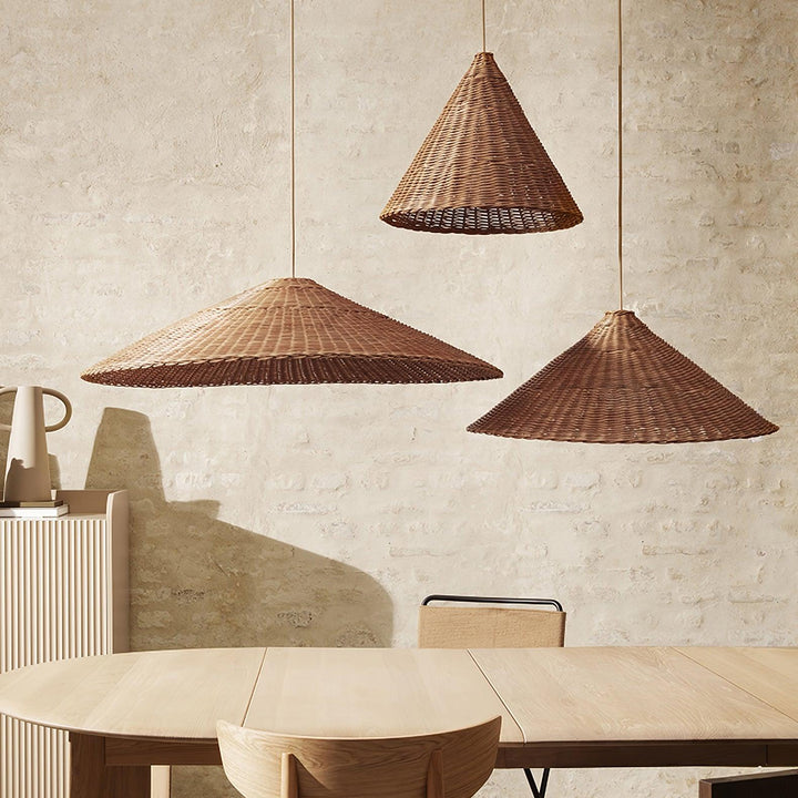 Rattan Hat Pendant Light - Vakkerlight