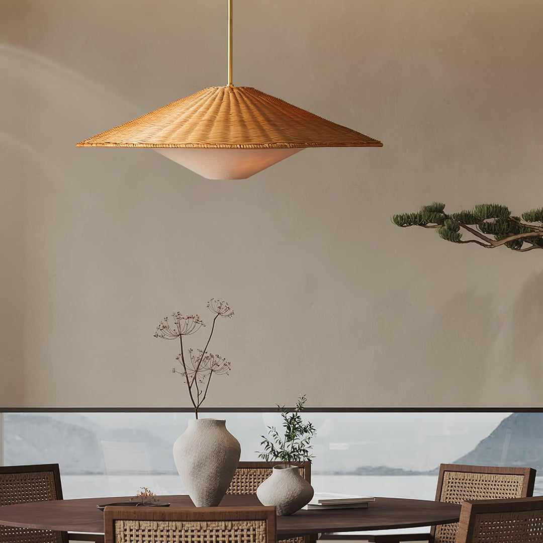 Rattan Hat Pendant Light - Vakkerlight