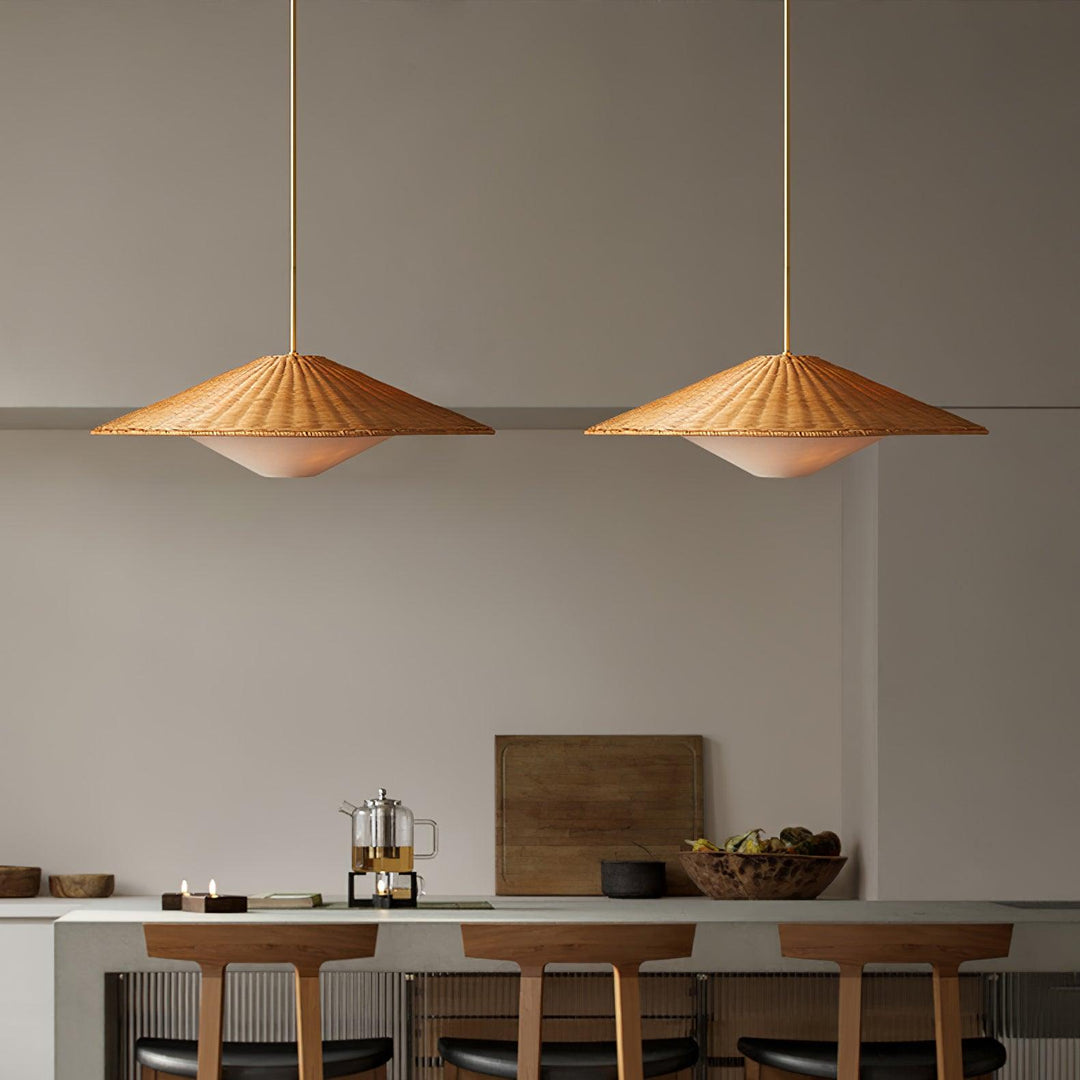 Rattan Hat Pendant Light - Vakkerlight