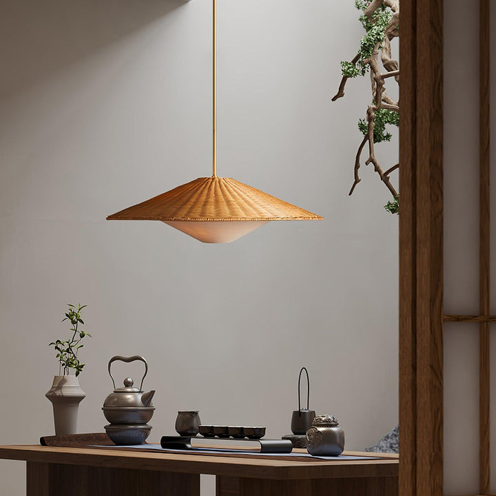 Rattan Hat Pendant Light - Vakkerlight