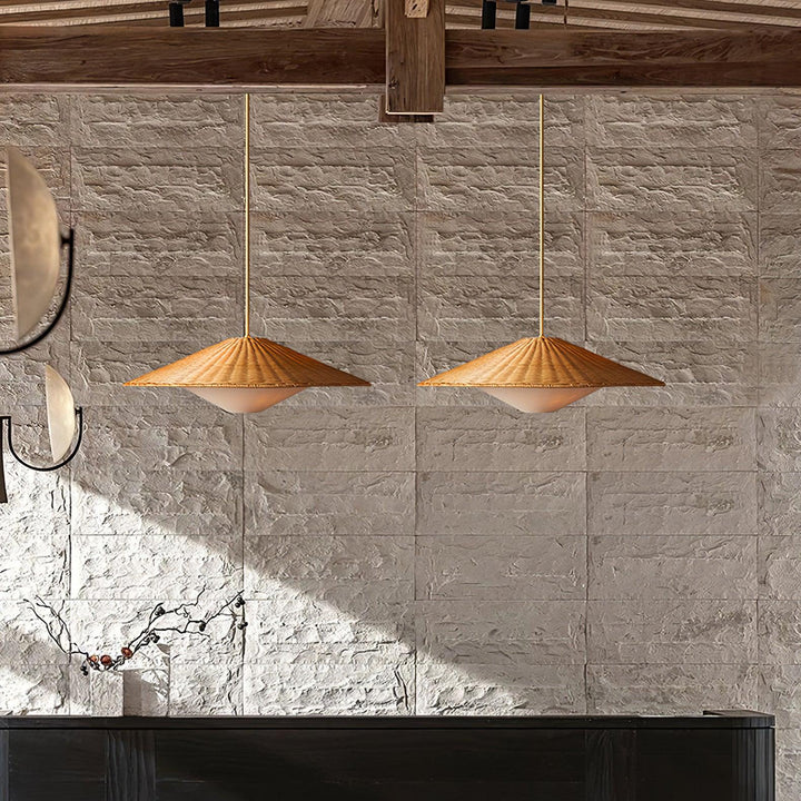 Rattan Hat Pendant Light - Vakkerlight